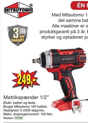 Harald Nyborg Mitsutomo møtrikspænder 1/2 tilbud