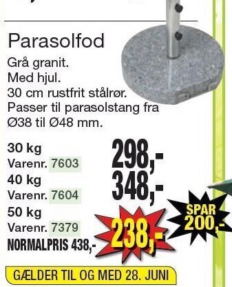 Harald Nyborg Parasolfod tilbud
