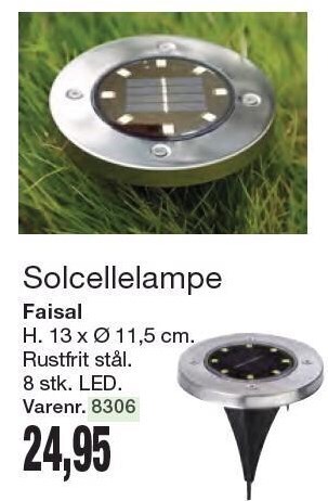 Harald Nyborg Solcellelampe tilbud