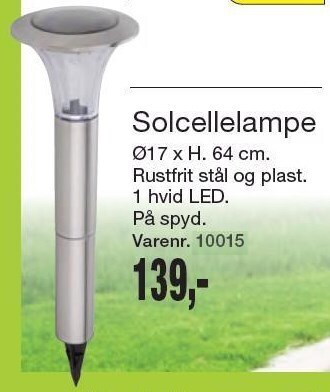 Harald Nyborg Solcellelampe tilbud