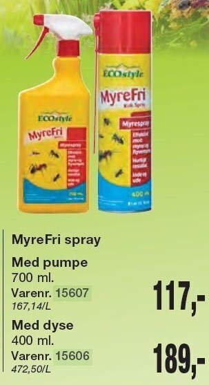 Harald Nyborg Myrefri spray tilbud