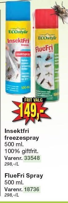 Harald Nyborg Insektfri freezespray eller fluefri spray tilbud