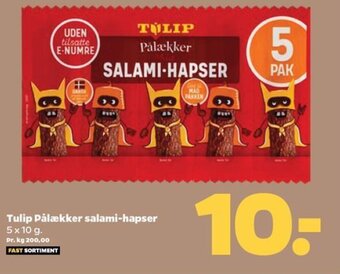 Netto Tulip Pålækker salami-hapser tilbud