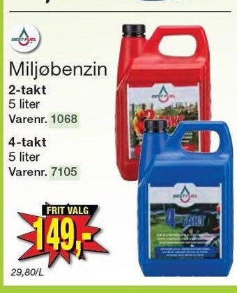 Harald Nyborg Miljøbenzin 2-takt eller 4-takt tilbud