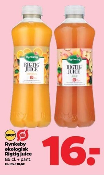Netto Rynkeby økologisk Rigtig juice tilbud
