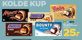 Netto Mars, Snickers, Twix eller Bounty isbar tilbud