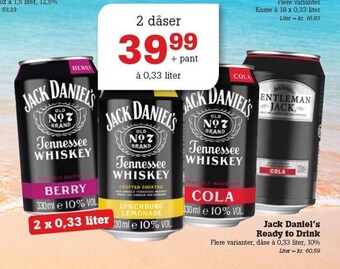 Poetzsch Padborg Jack daniel's ready to drink tilbud