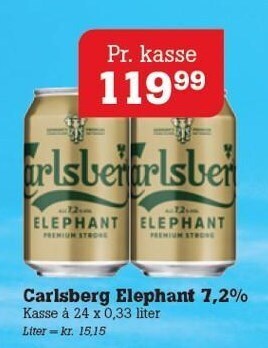 Poetzsch Padborg Carlsberg elephant 7,2% tilbud