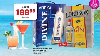 Poetzsch Padborg Pure divine vodka eller lordson dry gin tilbud