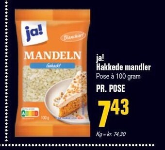 Poetzsch Padborg Ja! hakkede mandler tilbud