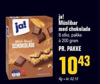 Poetzsch Padborg Ja! müslibar med chokolade tilbud