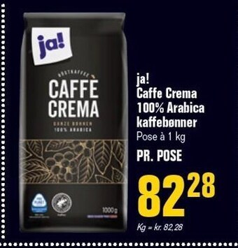 Poetzsch Padborg Ja! caffe crema 100% arabica kaffebønner tilbud