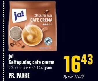 Poetzsch Padborg Ja! kaffepuder, cafe crema tilbud
