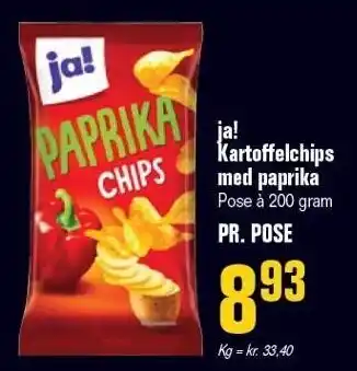 Poetzsch Padborg Kartoffelchips med paprika tilbud