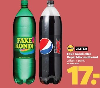 Netto Faxe Kondi eller Pepsi Max sodavand tilbud