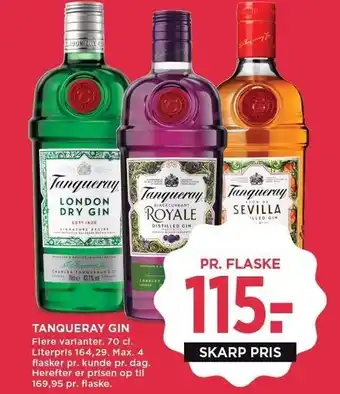 MENY Tanqueray gin - flere varianter tilbud