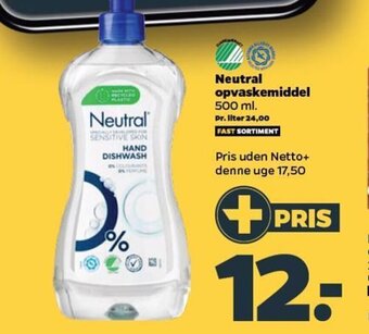 Netto Neutral opvaskemiddel tilbud