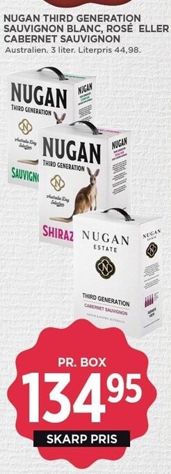 MENY Nugan third generation sauvignon blanc, rosé eller cabernet sauvignon tilbud