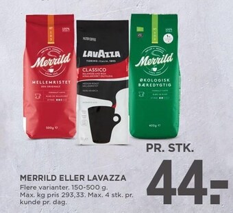 MENY Merrild eller lavazza tilbud