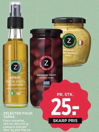 MENY Zelected food tapas, flere varianter 100 ml /90-510 g tilbud