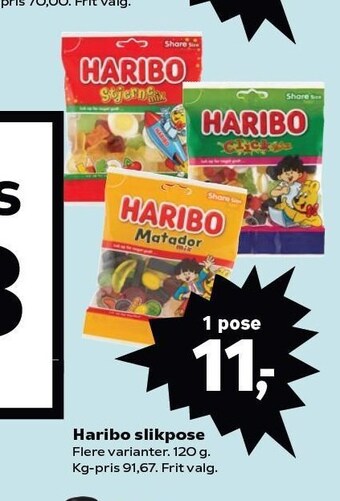 Kvickly Haribo slikpose tilbud