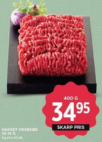 MENY Hakket oksekød 10-14% tilbud