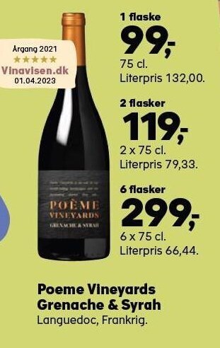 Poeme vineyards grenache & syrah