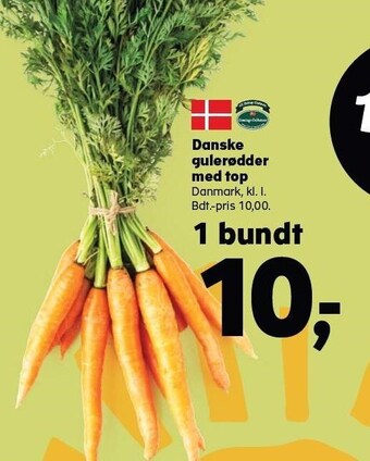 Danske gulerødder med top