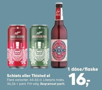Kvickly Schiøtz eller thisted øl tilbud
