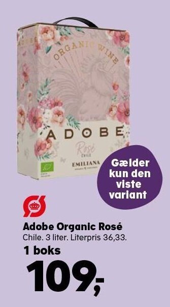 Kvickly Adobe organic rosé tilbud
