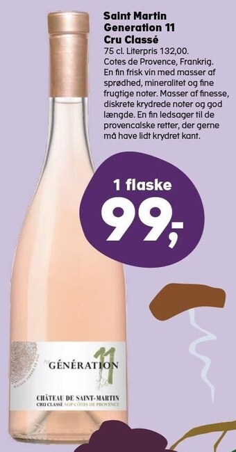Kvickly Saint martin generation 11 cru classé tilbud