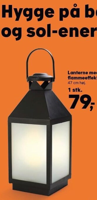 Kvickly Lanterne med flammeeffekt tilbud