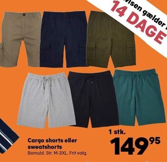 Kvickly Cargo shorts eller sweatshorts tilbud