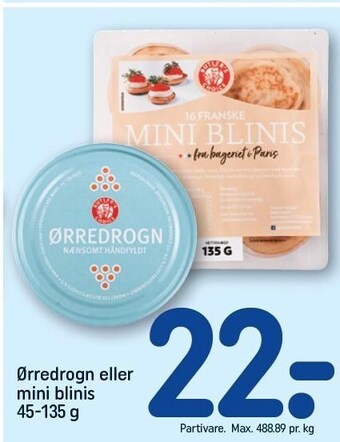 REMA 1000 Ørredrogn eller mini blinis tilbud