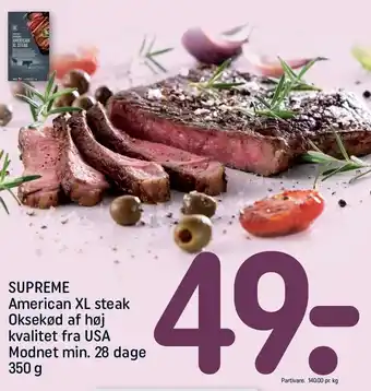 REMA 1000 Supreme american cl steak oksekød af høj kvalitet fra usa tilbud