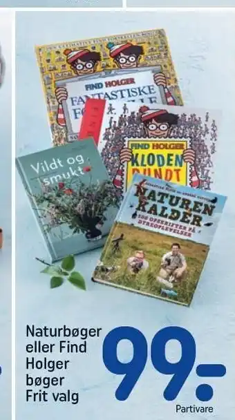 REMA 1000 Naturbøger eller find holger bøger tilbud