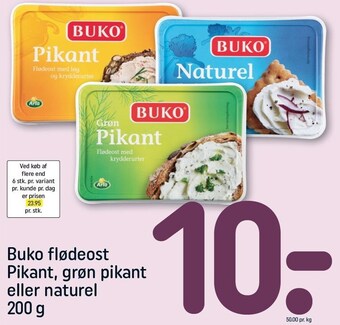 REMA 1000 Buko flødeost pikant, grøn pikant eller naturel tilbud