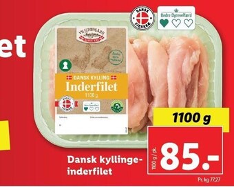 Lidl Dansk kyllingeinderfilet tilbud