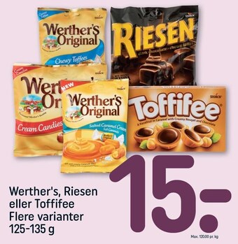 REMA 1000 Werther's, riesen eller toffifee tilbud