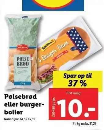 Pølsebrød eller burgerboller