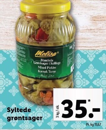Syltede grøntsager