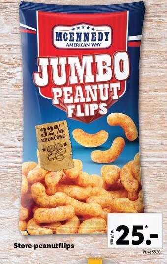 Lidl Mcennedy store peanutflips tilbud