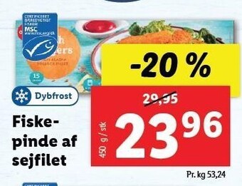 Lidl Fiskepinde af sejfilet tilbud