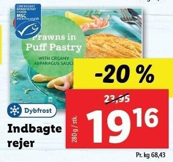 Lidl Indbagte rejer tilbud