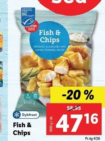 Lidl Fish & chips tilbud