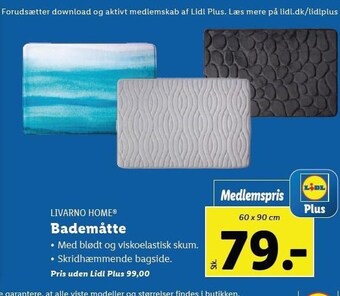 Lidl Livarno home bademåtte tilbud