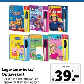 Lidl Lege-lære-boks/opgavekort tilbud