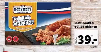 Lidl Slow cooked pulled chicken tilbud