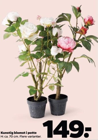 Netto Kunstig blomst i potte tilbud