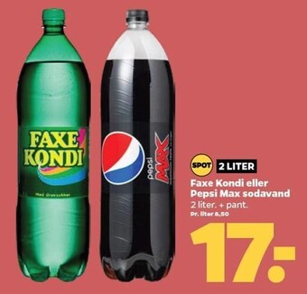 Netto Faxe kondi eller pepsi max sodavand 2 liter tilbud